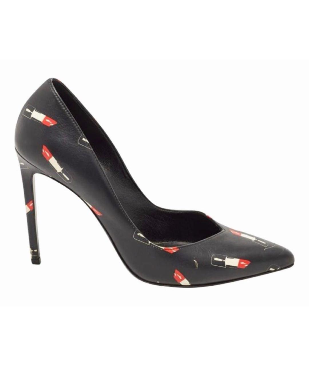 SAINT LAURENT Черные кожаные туфли, фото 5