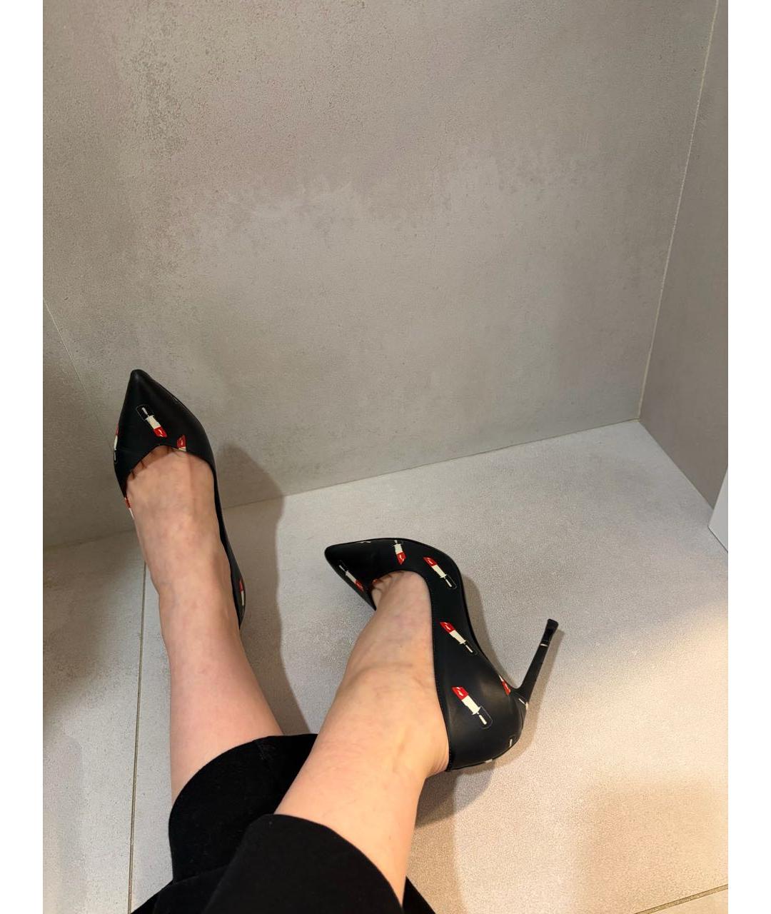 SAINT LAURENT Черные кожаные туфли, фото 3