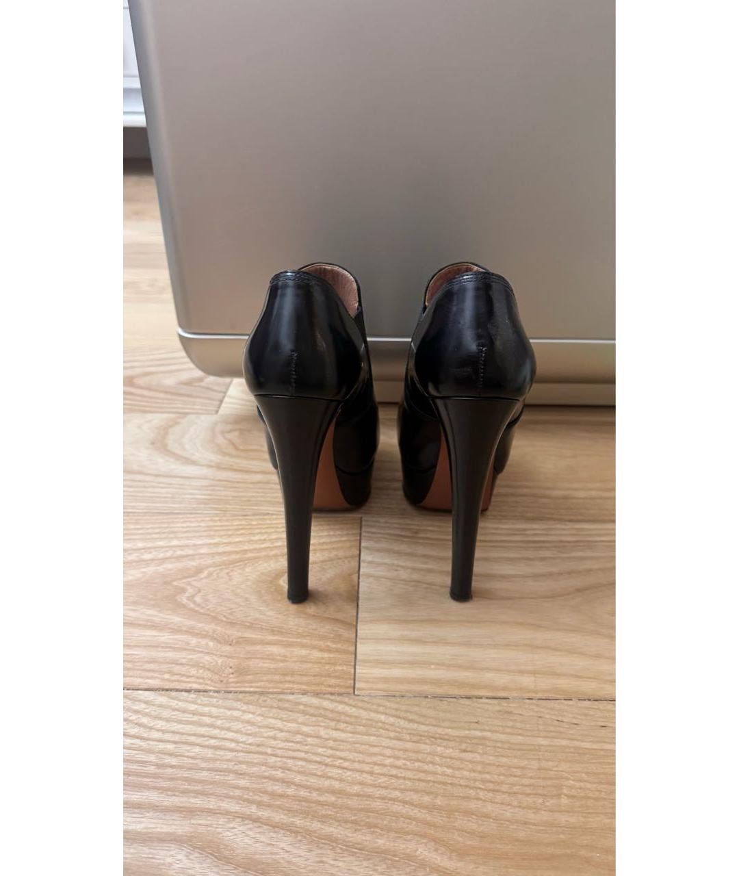 ALAIA Черные кожаные ботильоны, фото 4