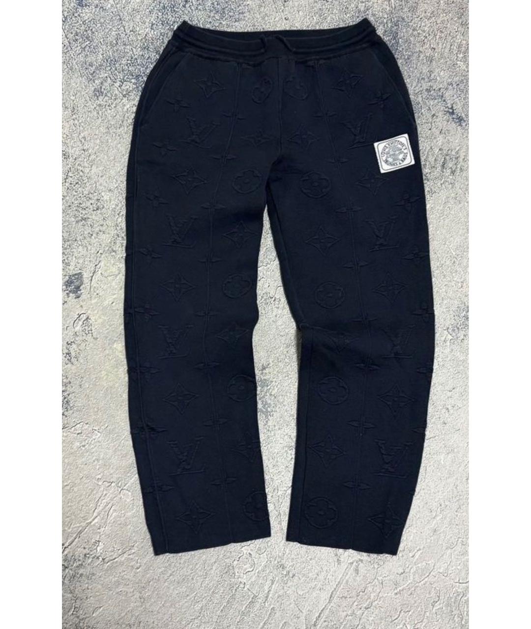 LOUIS VUITTON Темно-синие хлопковые спортивные брюки и шорты, фото 5