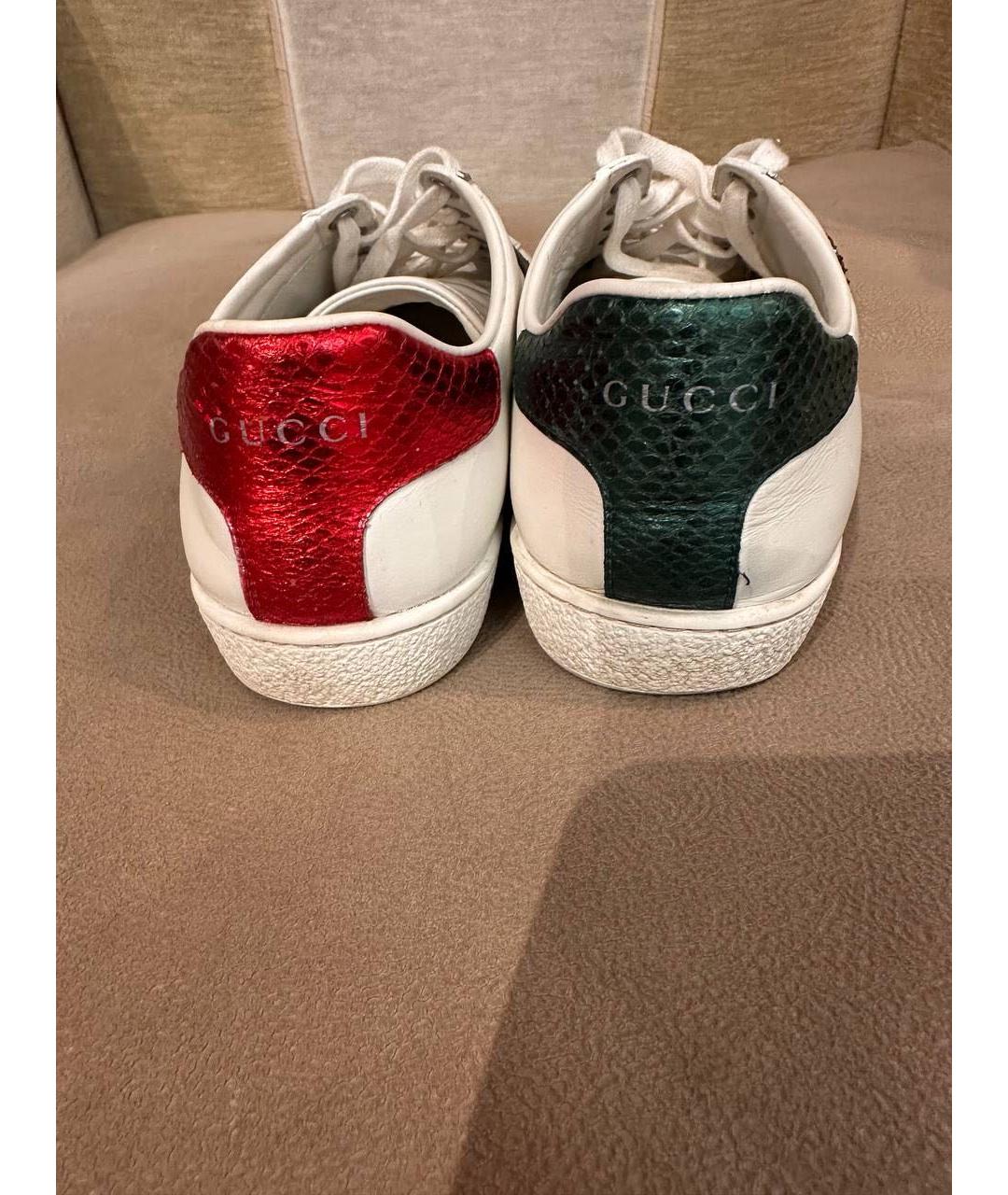 GUCCI Белые кеды, фото 4