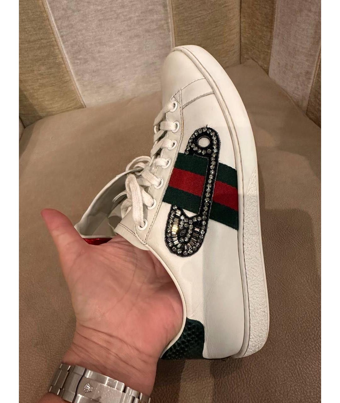 GUCCI Белые кеды, фото 7