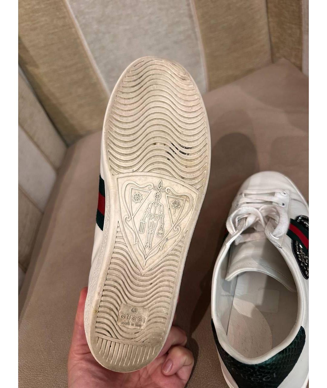 GUCCI Белые кеды, фото 5