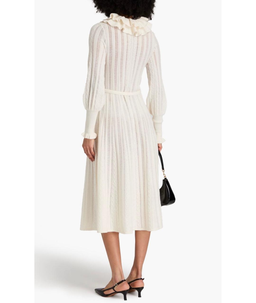 ZIMMERMANN Бежевое шерстяное коктейльное платье, фото 3