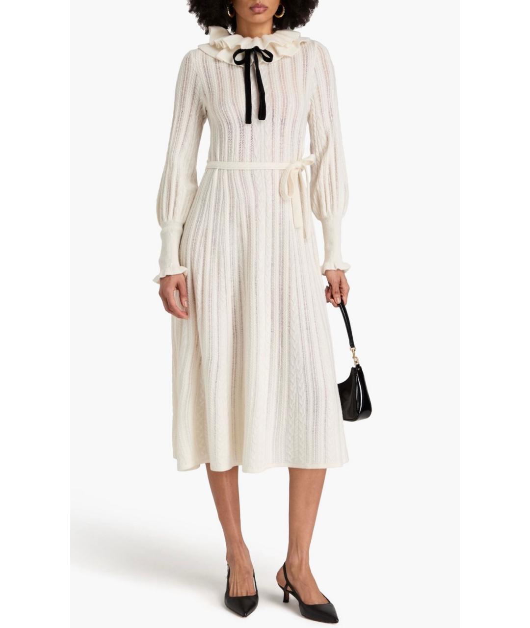 ZIMMERMANN Бежевое шерстяное коктейльное платье, фото 2