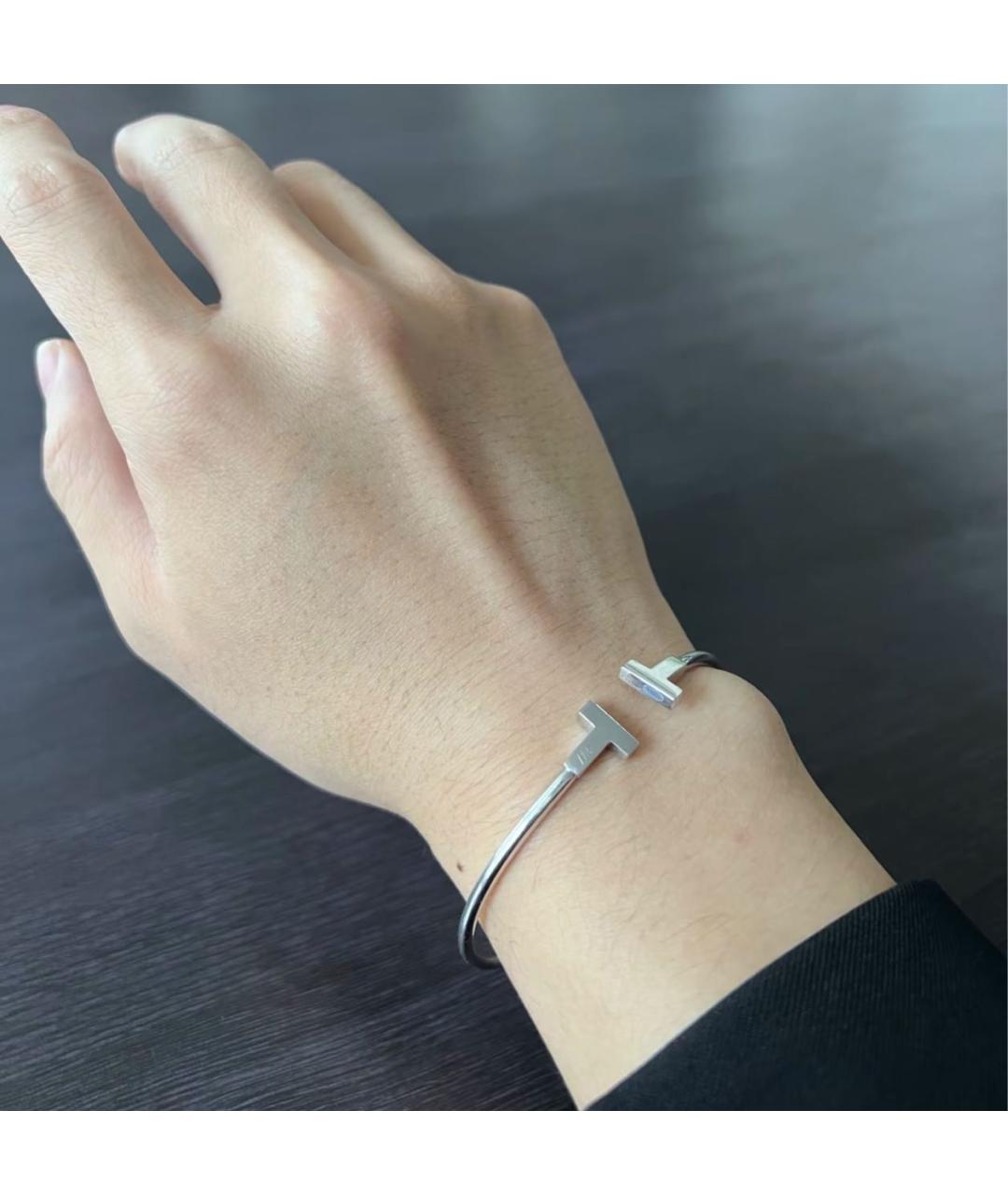 TIFFANY&CO Серебрянный браслет из белого золота, фото 6
