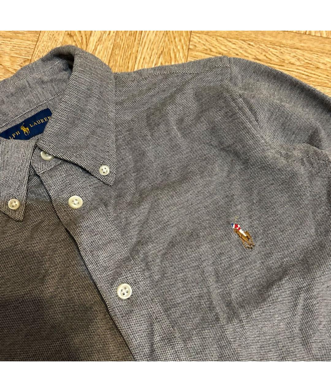 POLO RALPH LAUREN Серая хлопковая классическая рубашка, фото 2