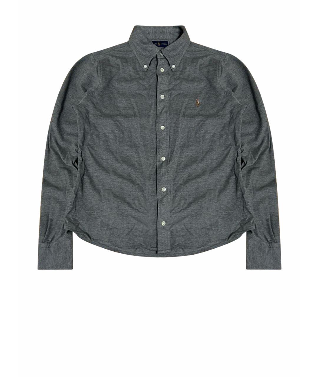 POLO RALPH LAUREN Серая хлопковая классическая рубашка, фото 1