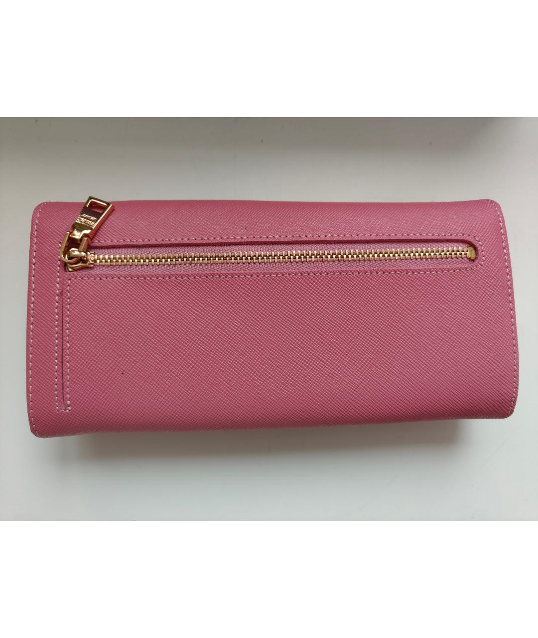PRADA Розовый кожаный кошелек, фото 3