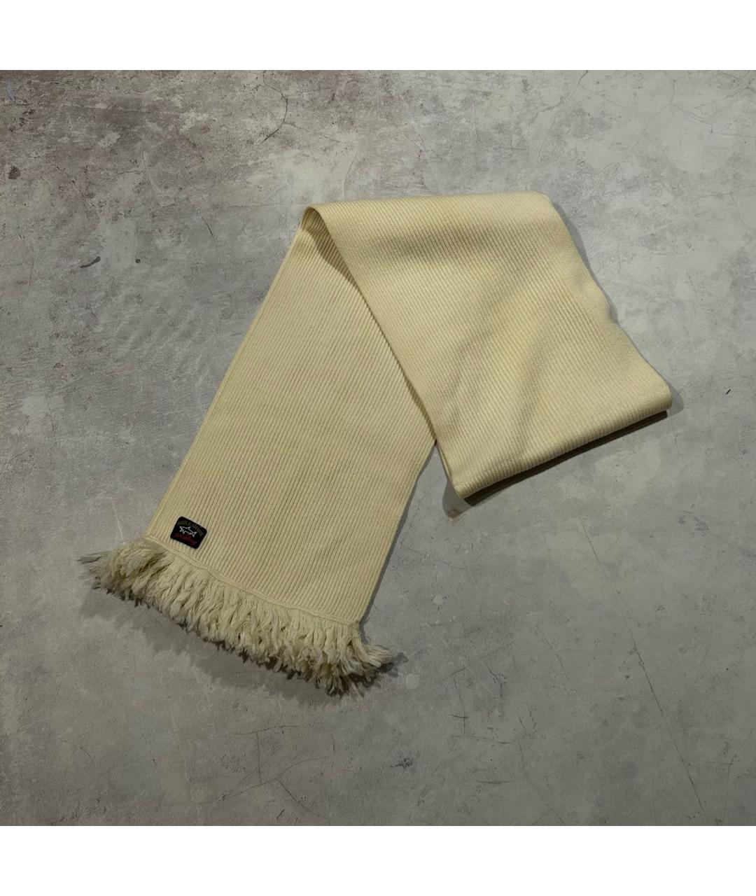 PAUL & SHARK Бежевый шелковый шарф, фото 5