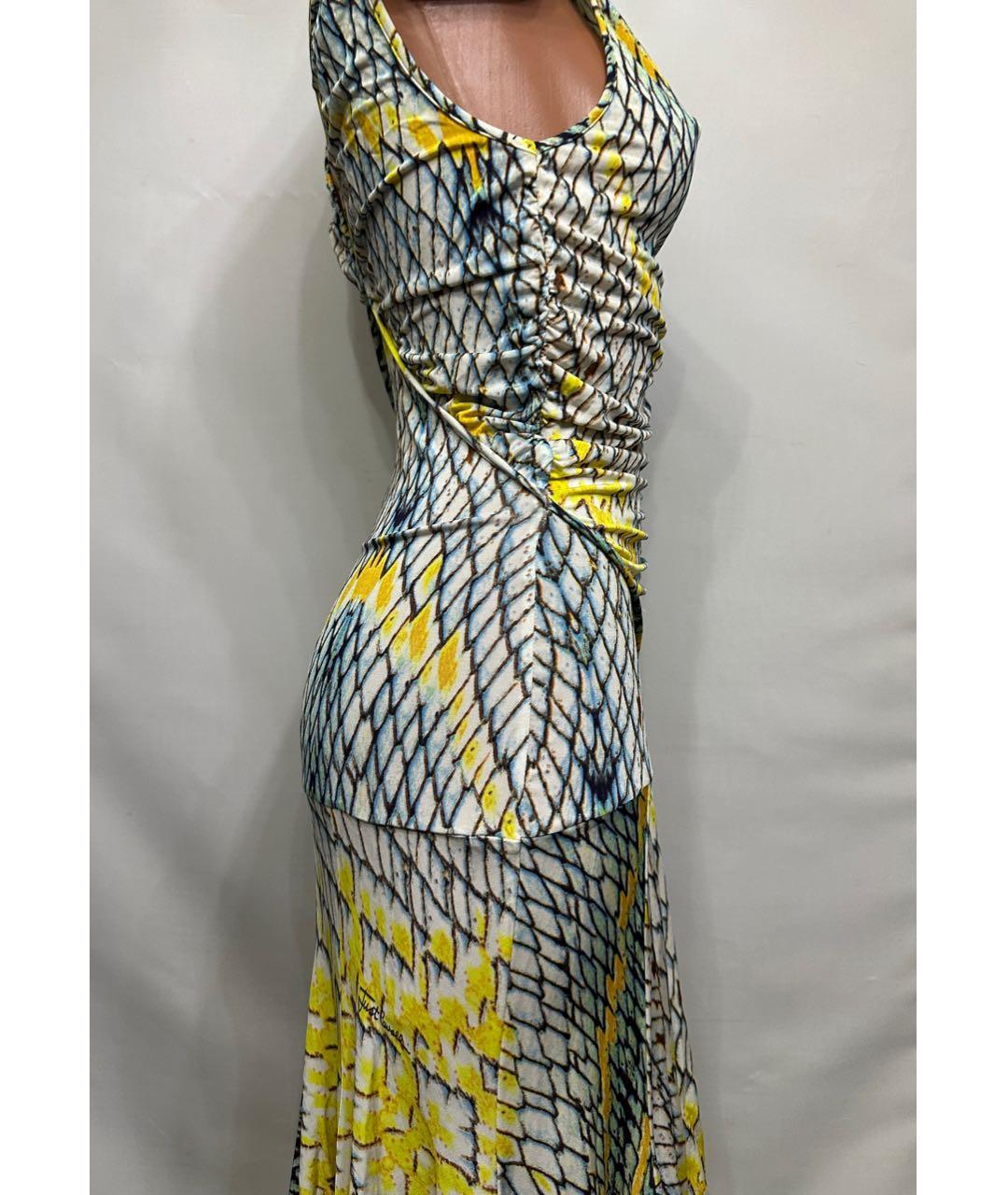 ROBERTO CAVALLI Мульти вискозное коктейльное платье, фото 7