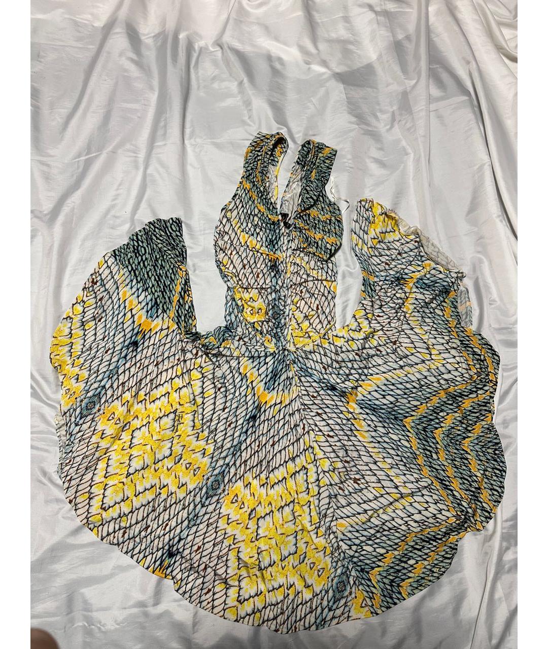 ROBERTO CAVALLI Мульти вискозное коктейльное платье, фото 5