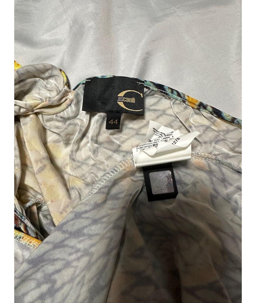 ROBERTO CAVALLI Мульти вискозное коктейльное платье, фото 6