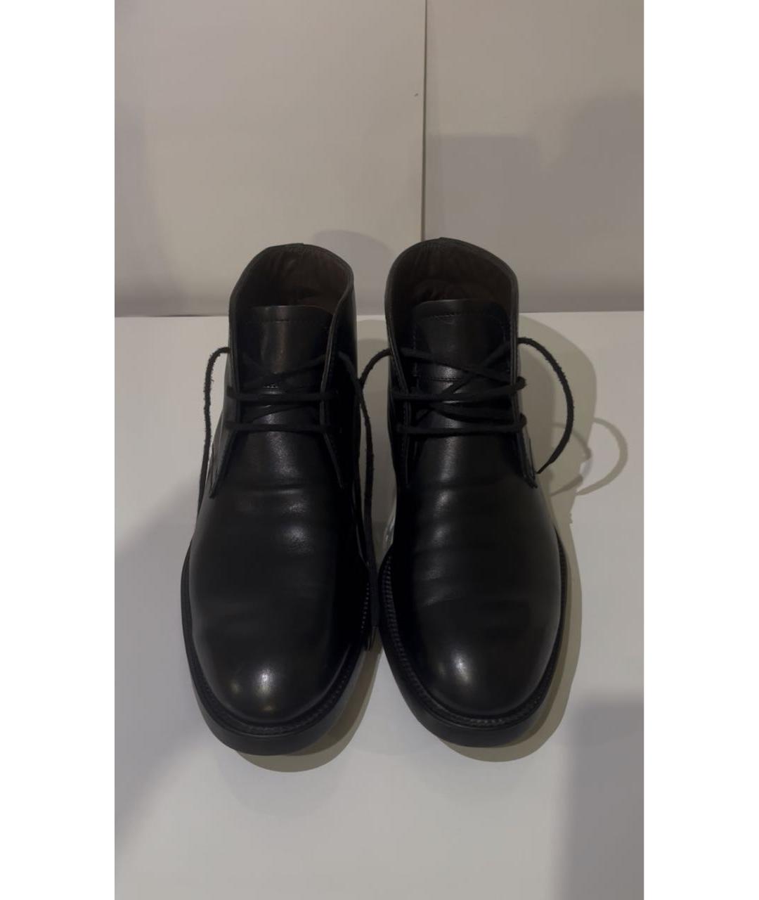 TOD'S Черные кожаные высокие ботинки, фото 2