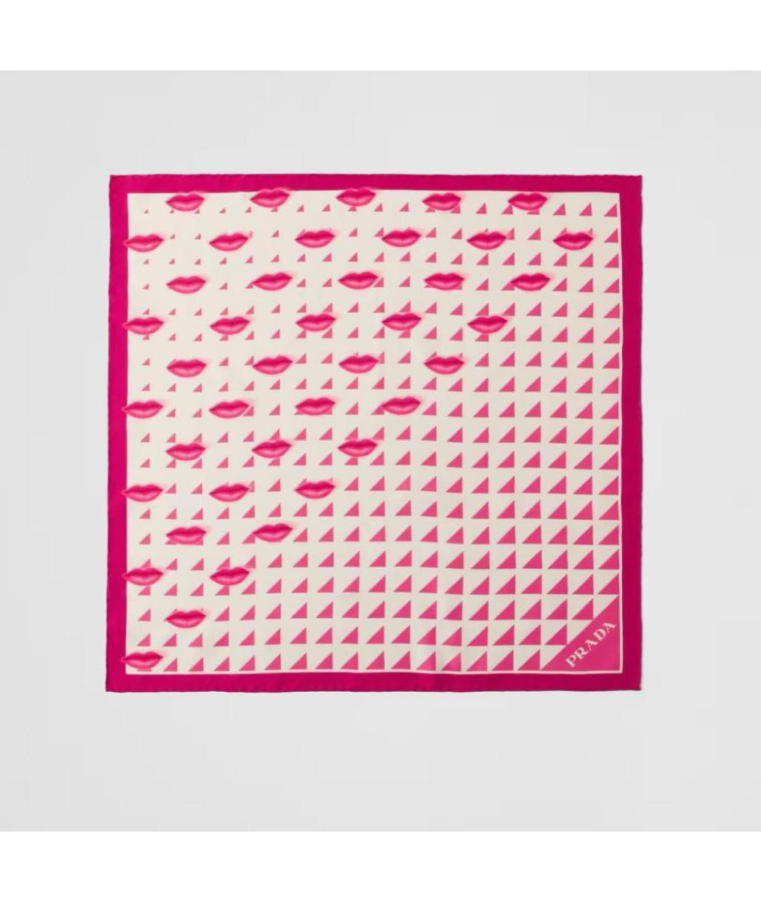 PRADA Розовый платок, фото 4