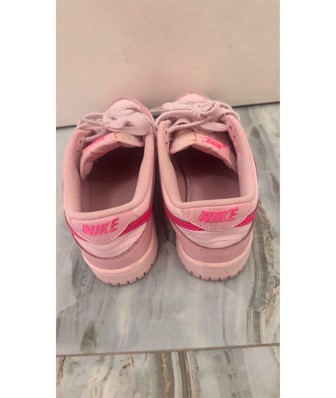 NIKE Розовые кожаные кеды, фото 2