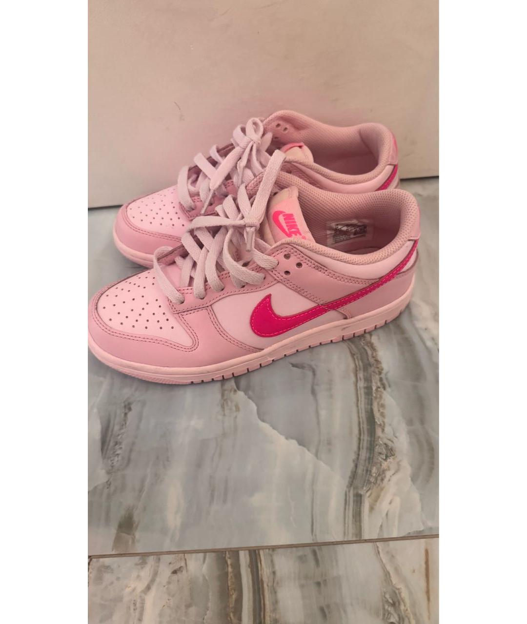 NIKE Розовые кожаные кеды, фото 3