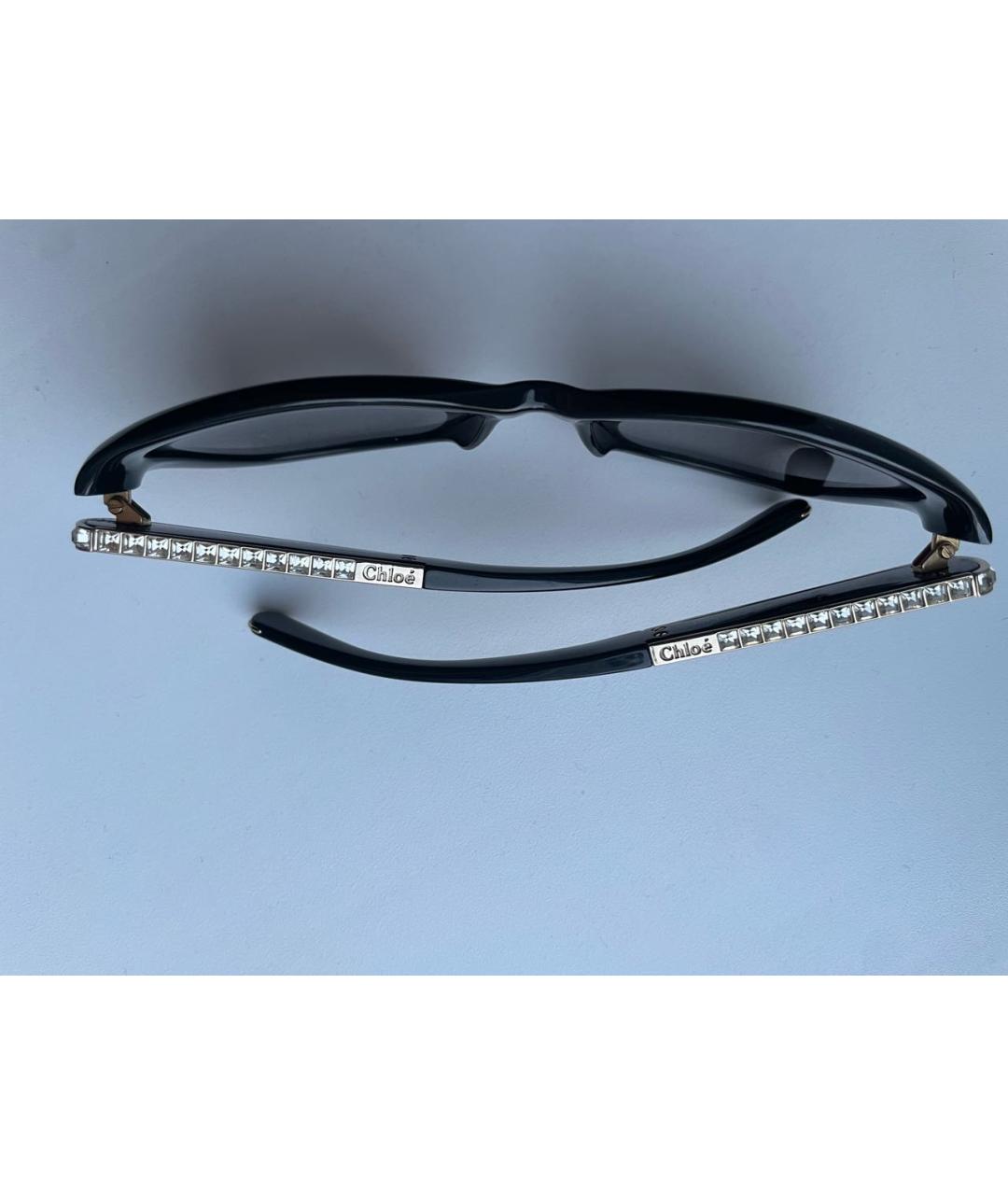CHLOE Черные пластиковые солнцезащитные очки, фото 7