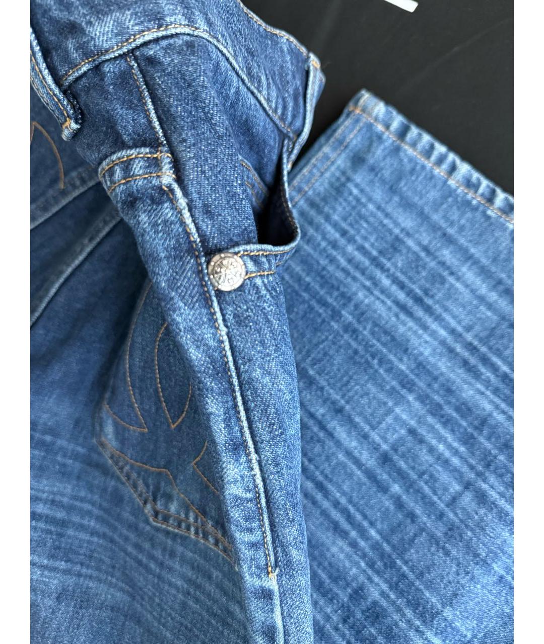 CHANEL Темно-синие хлопковые прямые джинсы, фото 5
