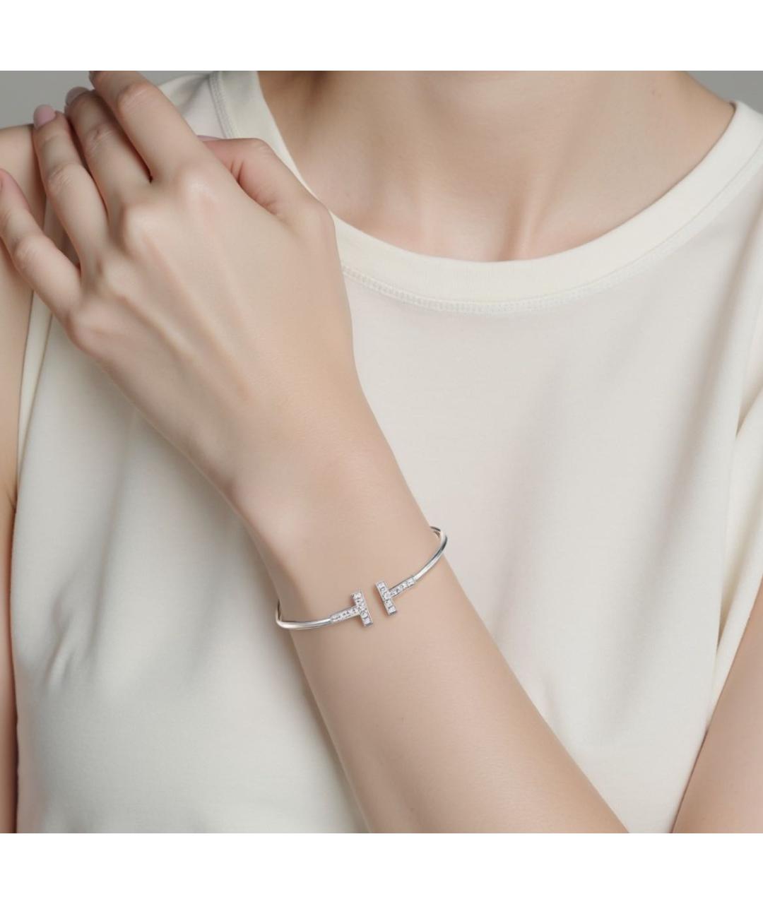 TIFFANY&CO Серебрянный браслет из белого золота, фото 6