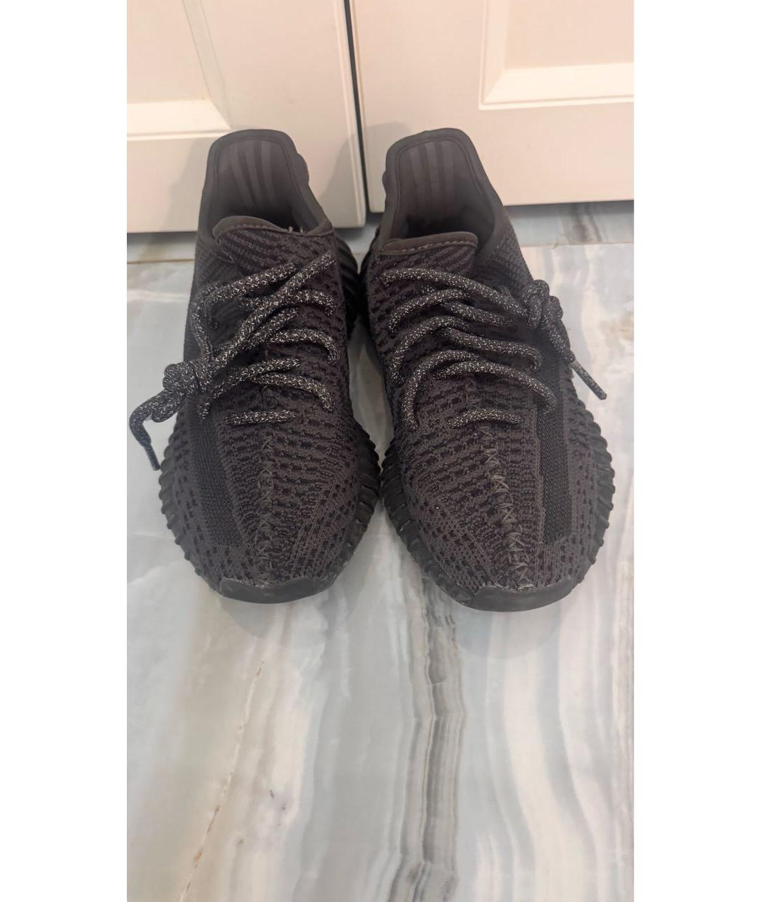 ADIDAS YEEZY Черные текстильные кеды, фото 2