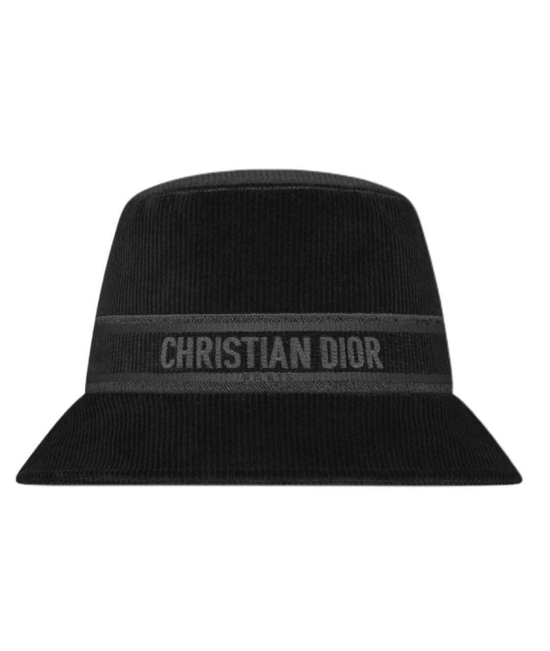 CHRISTIAN DIOR Черная хлопковая панама, фото 3