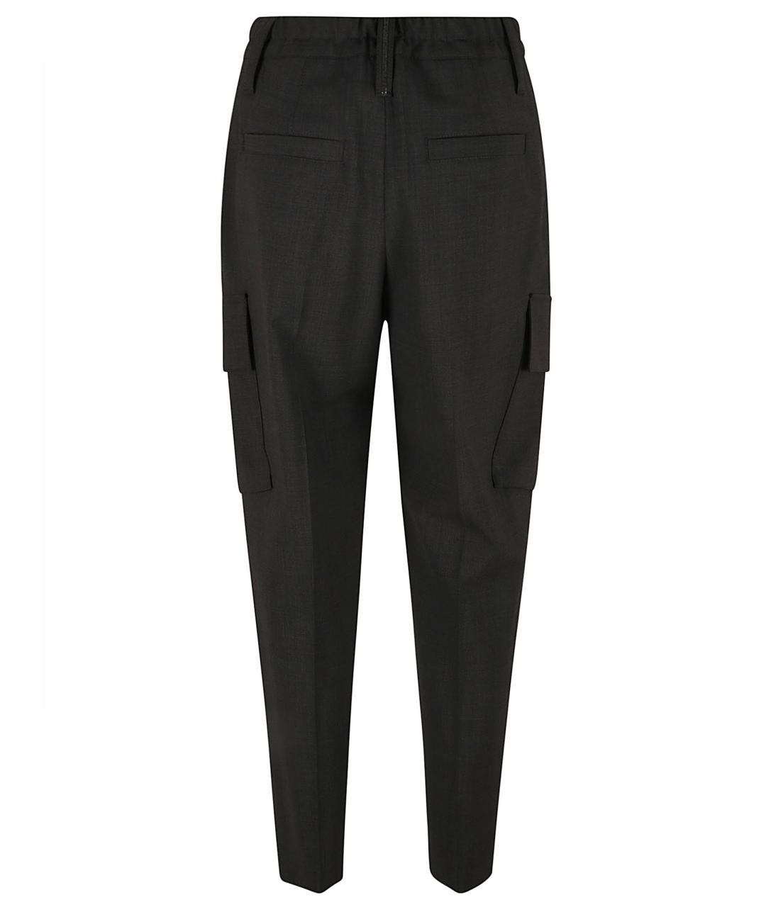 BRUNELLO CUCINELLI Серые шерстяные прямые брюки, фото 2