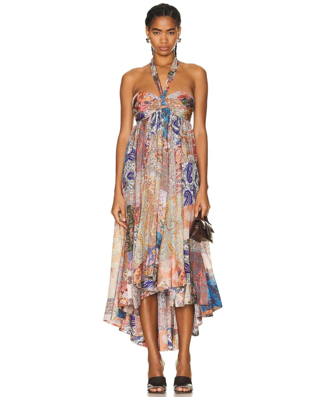 ZIMMERMANN Мульти шелковое коктейльное платье, фото 8