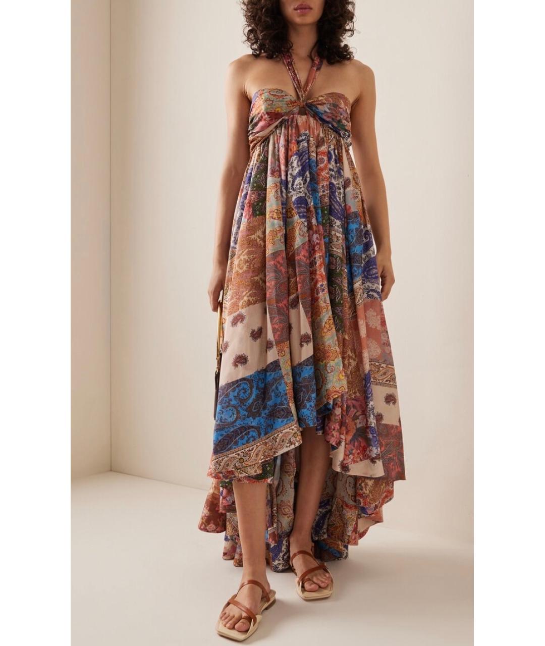 ZIMMERMANN Мульти шелковое коктейльное платье, фото 3