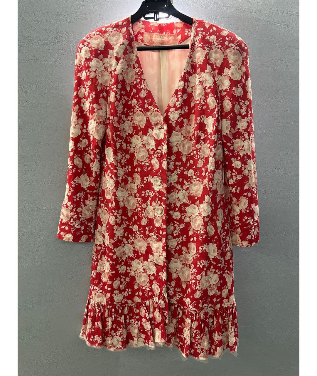 ULYANA SERGEENKO Красное вискозное повседневное платье, фото 9