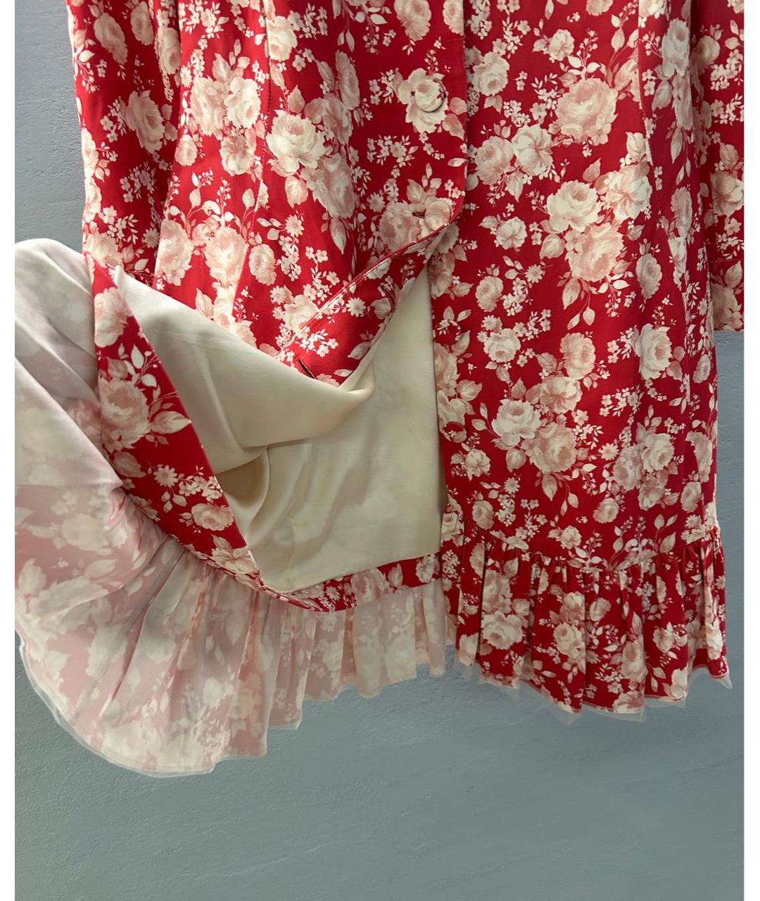 ULYANA SERGEENKO Красное вискозное повседневное платье, фото 4