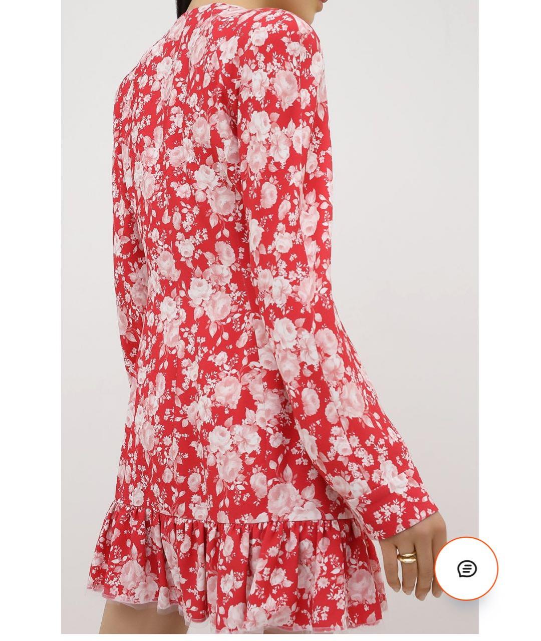 ULYANA SERGEENKO Красное вискозное повседневное платье, фото 2