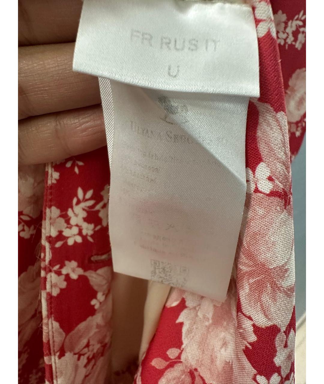 ULYANA SERGEENKO Красное вискозное повседневное платье, фото 5