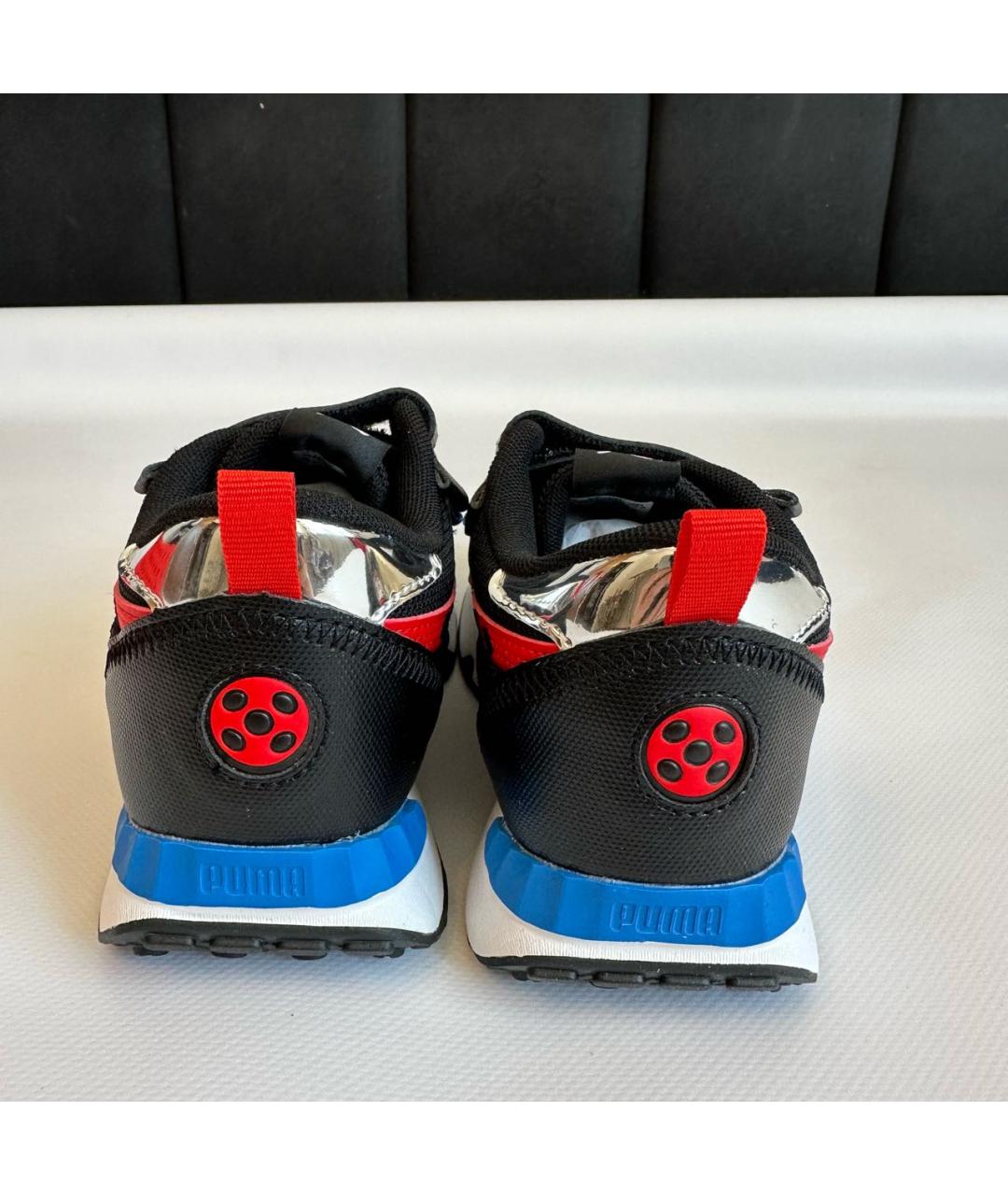 PUMA Черные кожаные кеды, фото 2