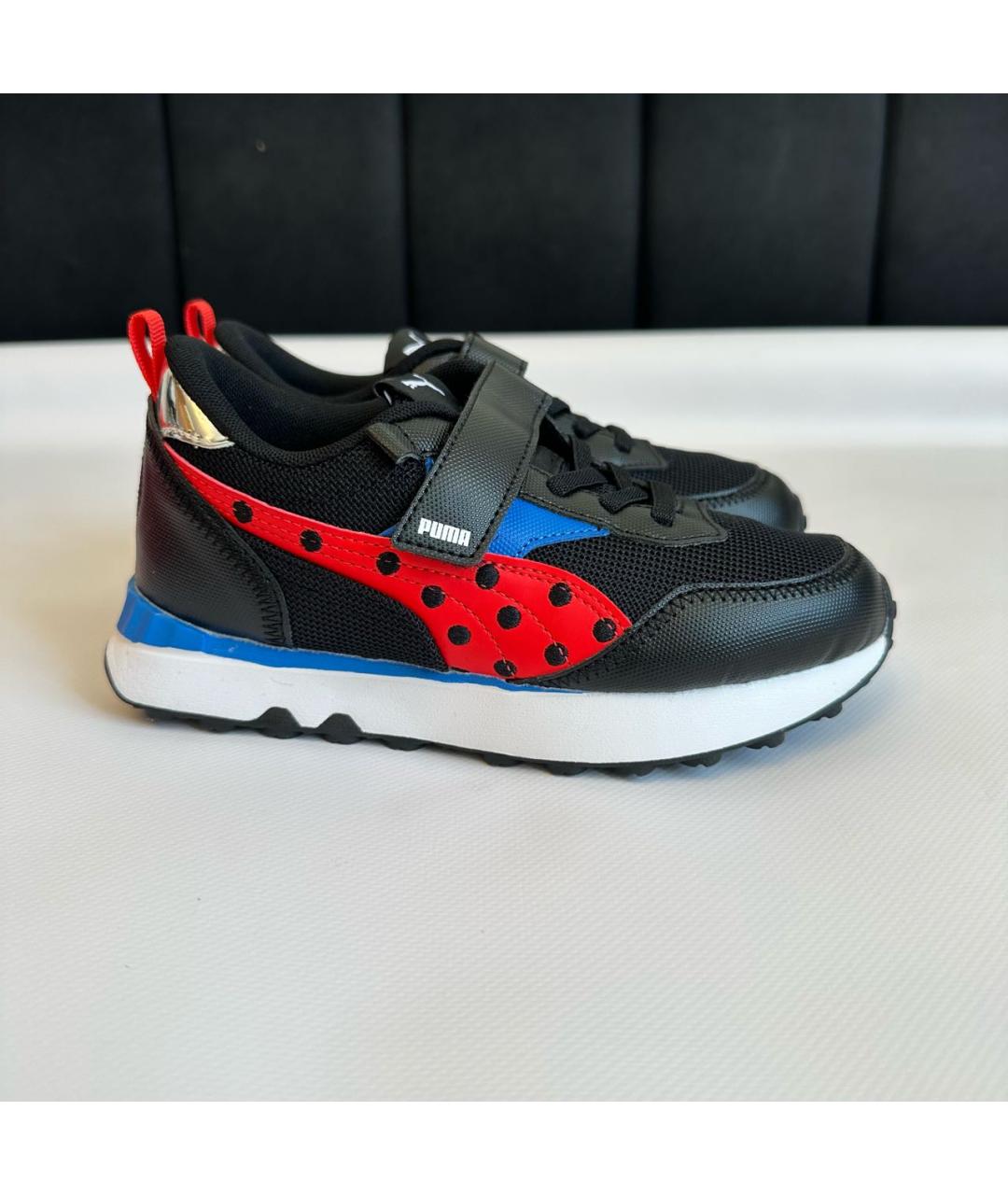 PUMA Черные кожаные кеды, фото 9