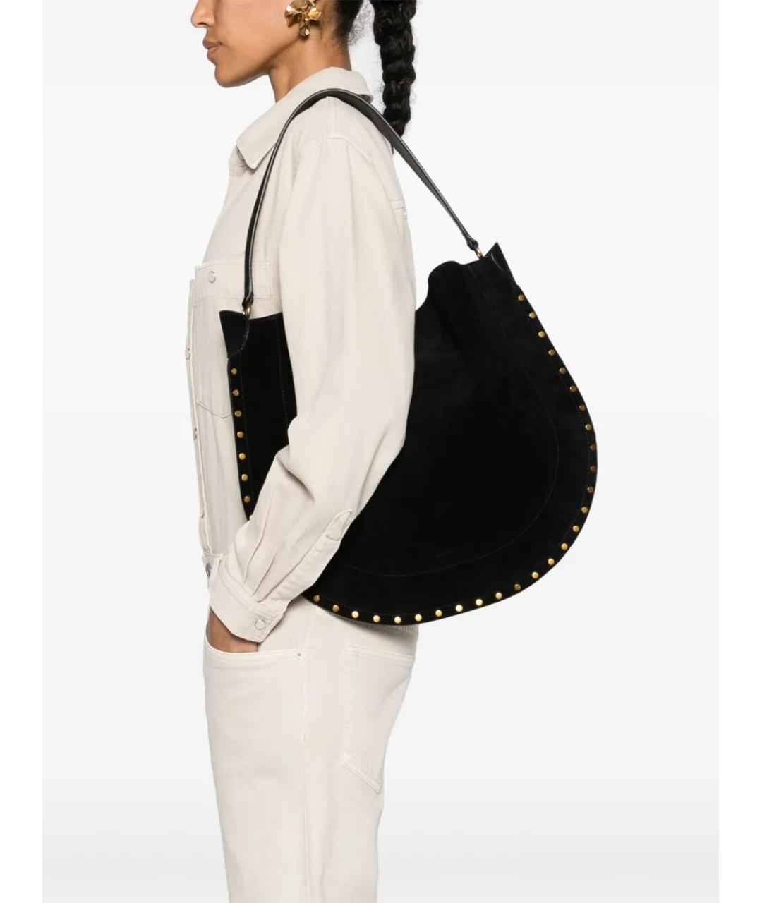 ISABEL MARANT Черная замшевая сумка через плечо, фото 2