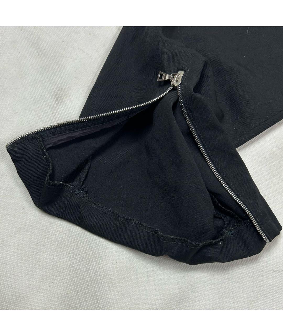 PRADA Черные шерстяные брюки чинос, фото 6