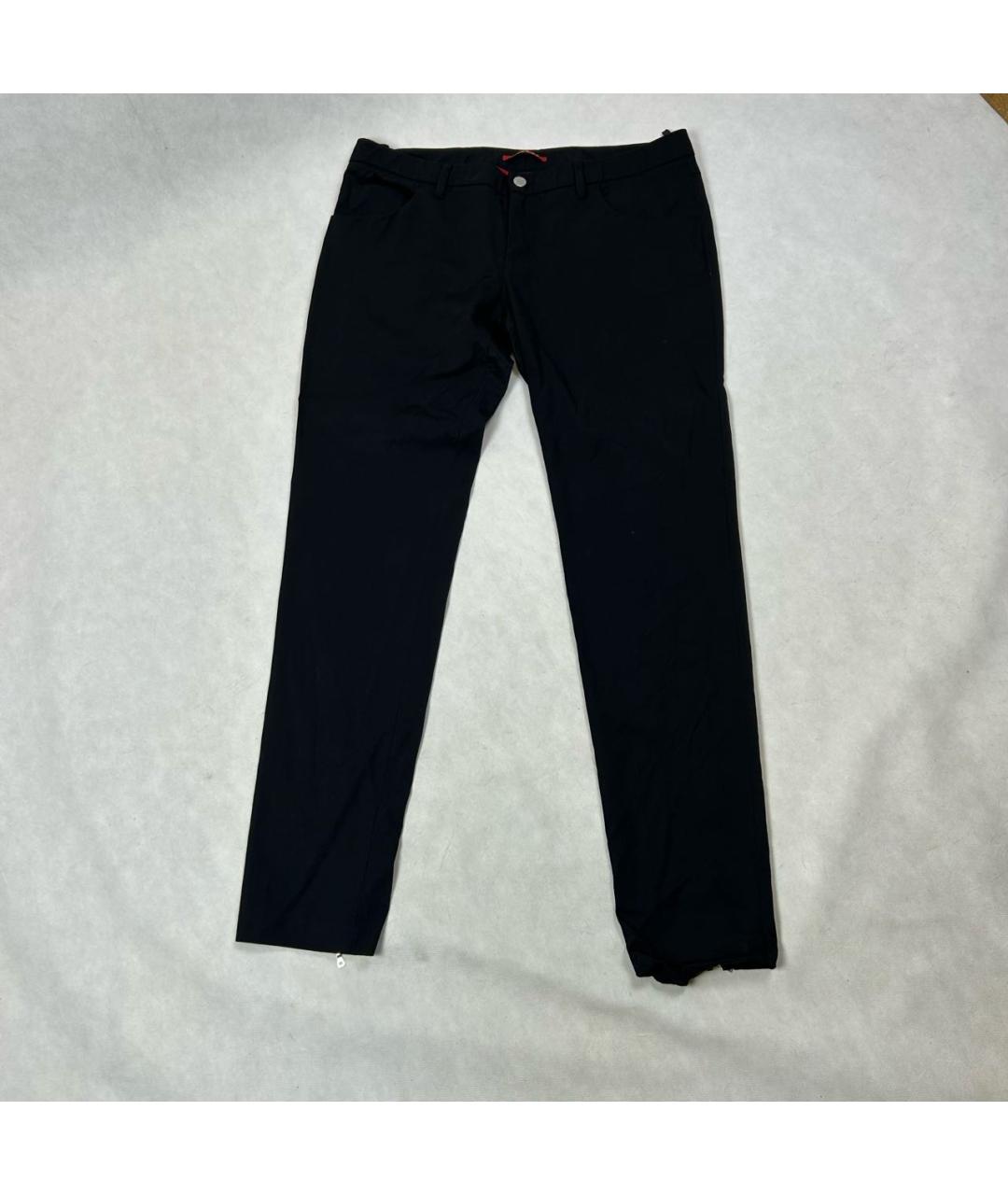 PRADA Черные шерстяные брюки чинос, фото 7