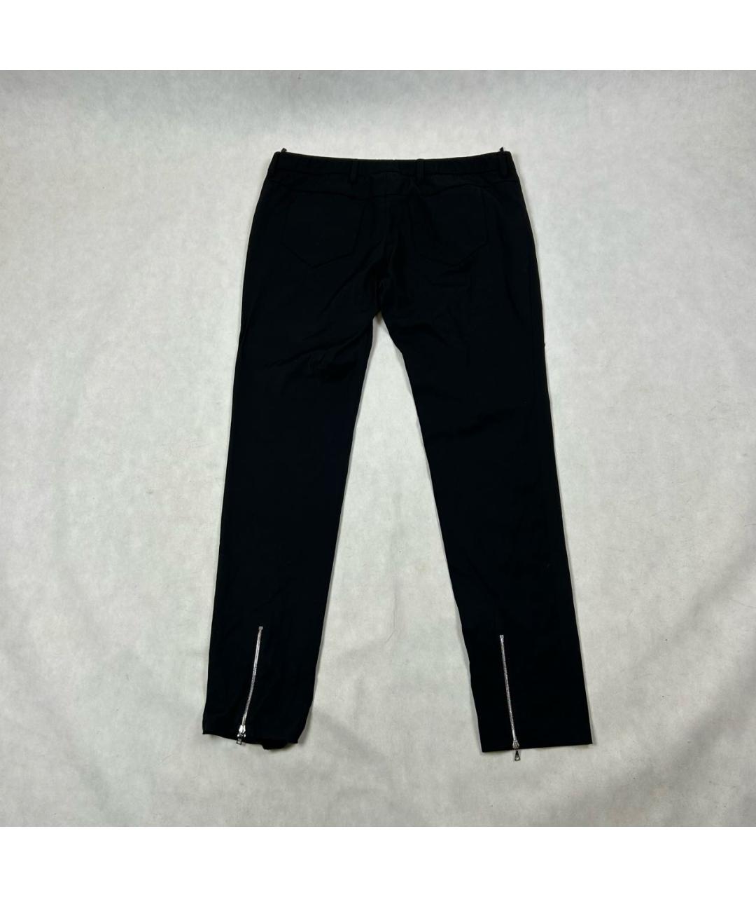 PRADA Черные шерстяные брюки чинос, фото 2