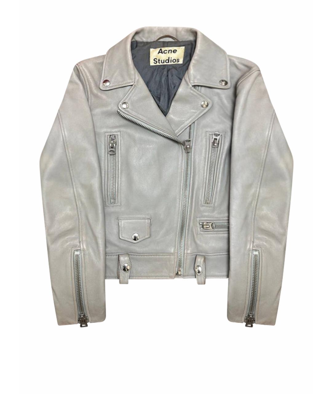 ACNE STUDIOS Серая кожаная куртка, фото 1
