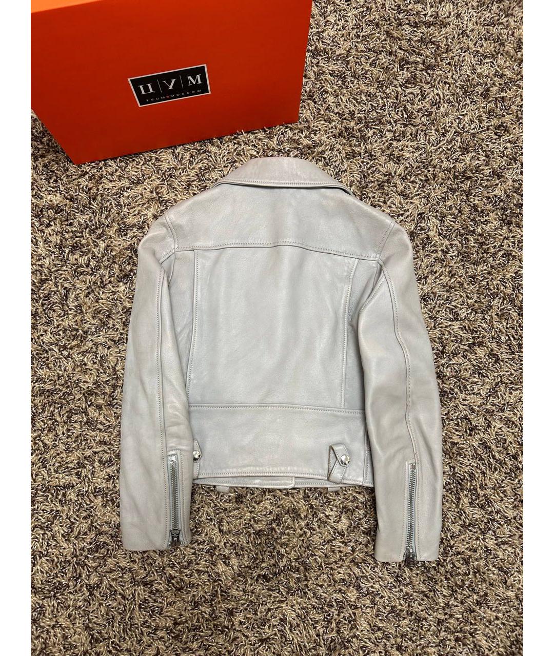 ACNE STUDIOS Серая кожаная куртка, фото 3