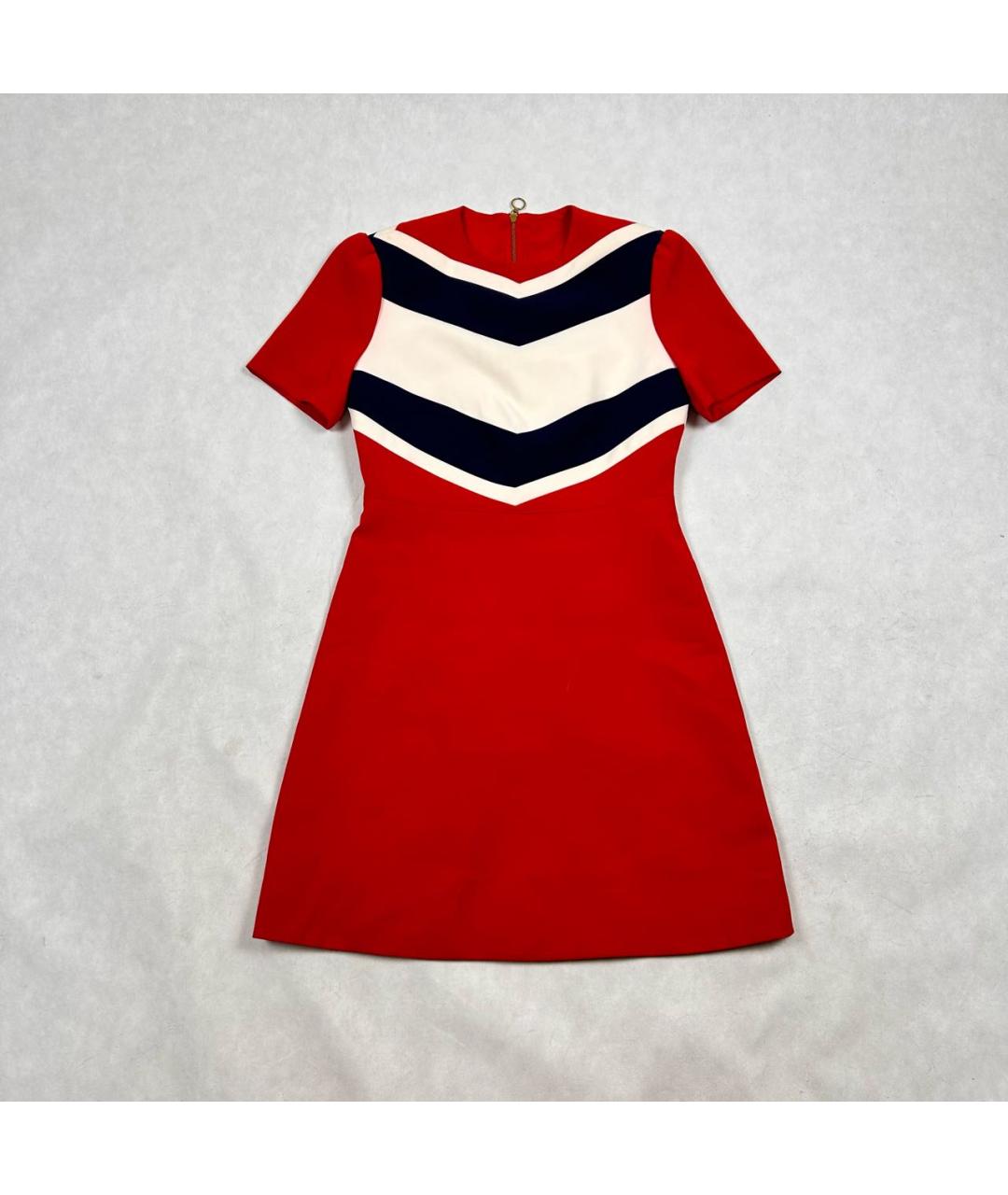 GUCCI Красное шелковое коктейльное платье, фото 9