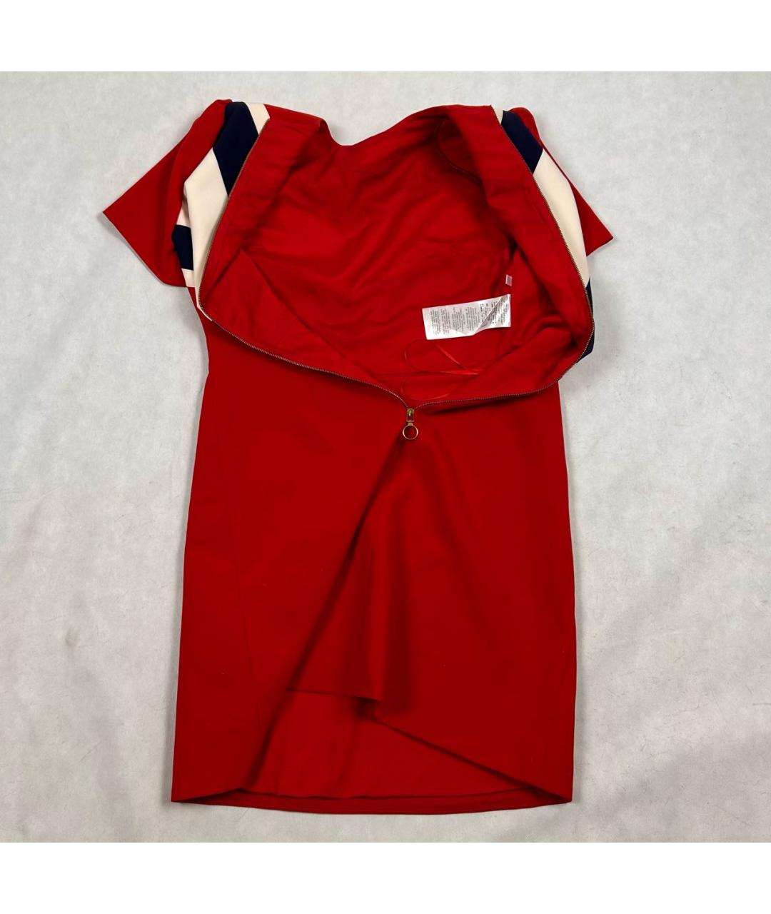 GUCCI Красное шелковое коктейльное платье, фото 3