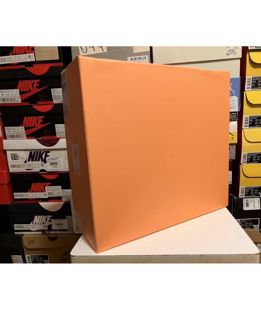 NIKE Серые кожаные высокие кроссовки / кеды, фото 6