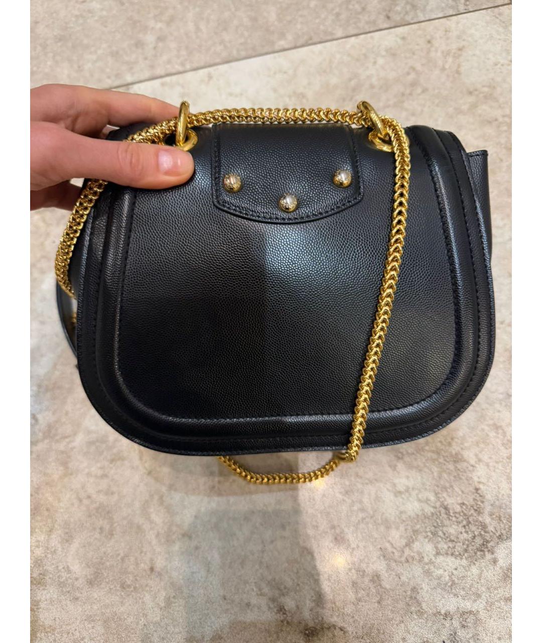 DOLCE&GABBANA Черная кожаная сумка через плечо, фото 3