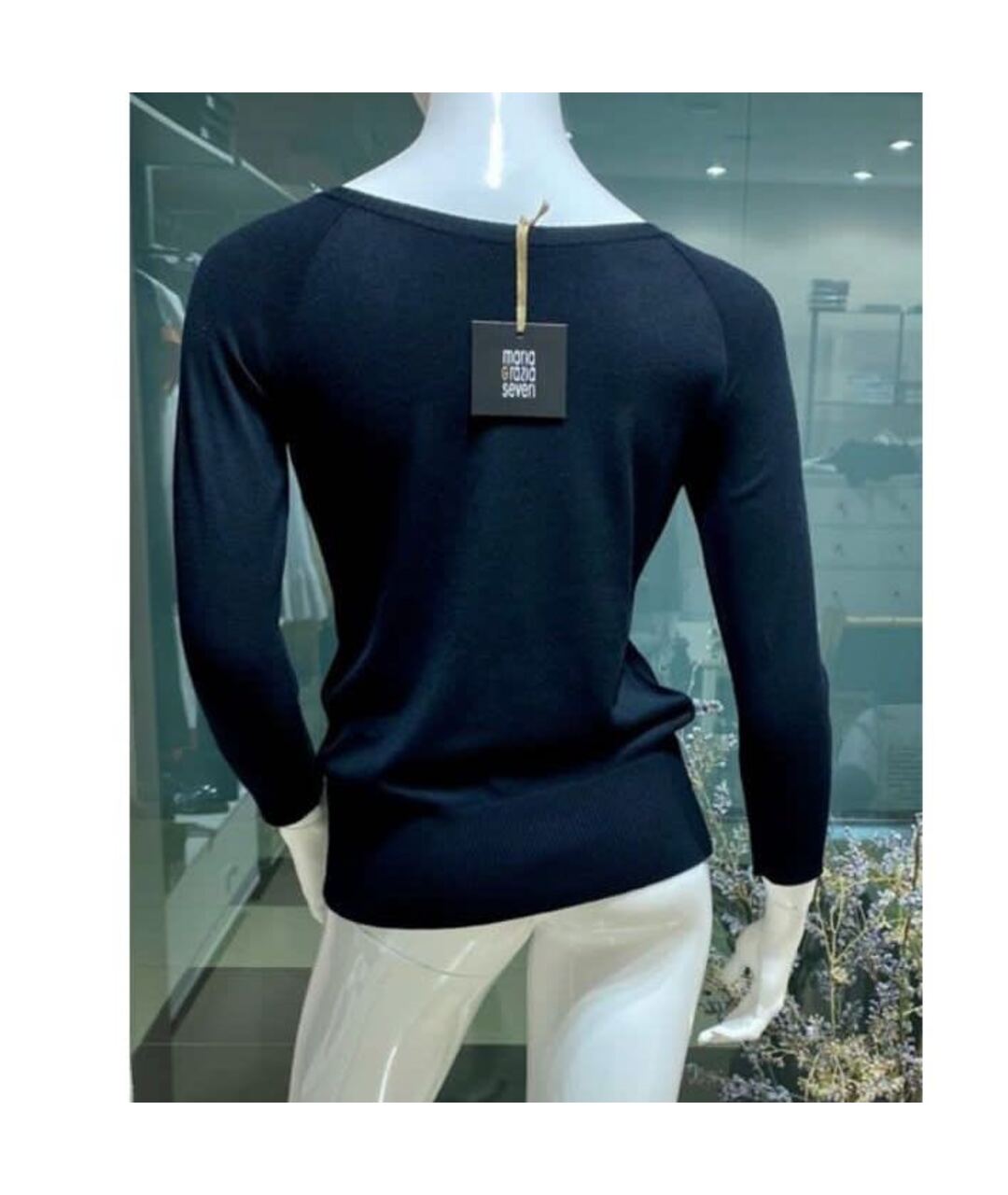 MARIA GRAZIA SEVERI Черный вискозный джемпер / свитер, фото 2
