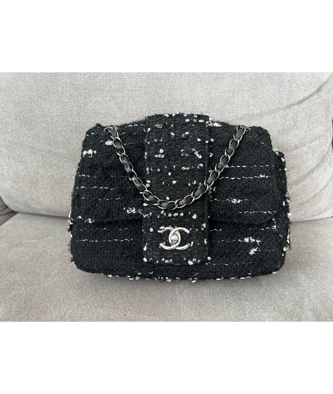 CHANEL PRE-OWNED Мульти твидовая сумка тоут, фото 9