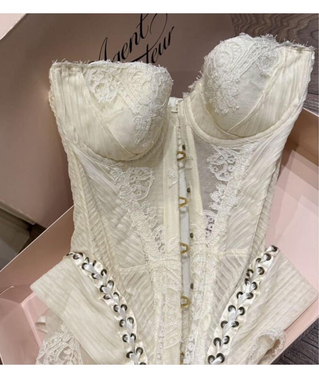 AGENT PROVOCATEUR Бежевый сетчатый корсет, фото 8