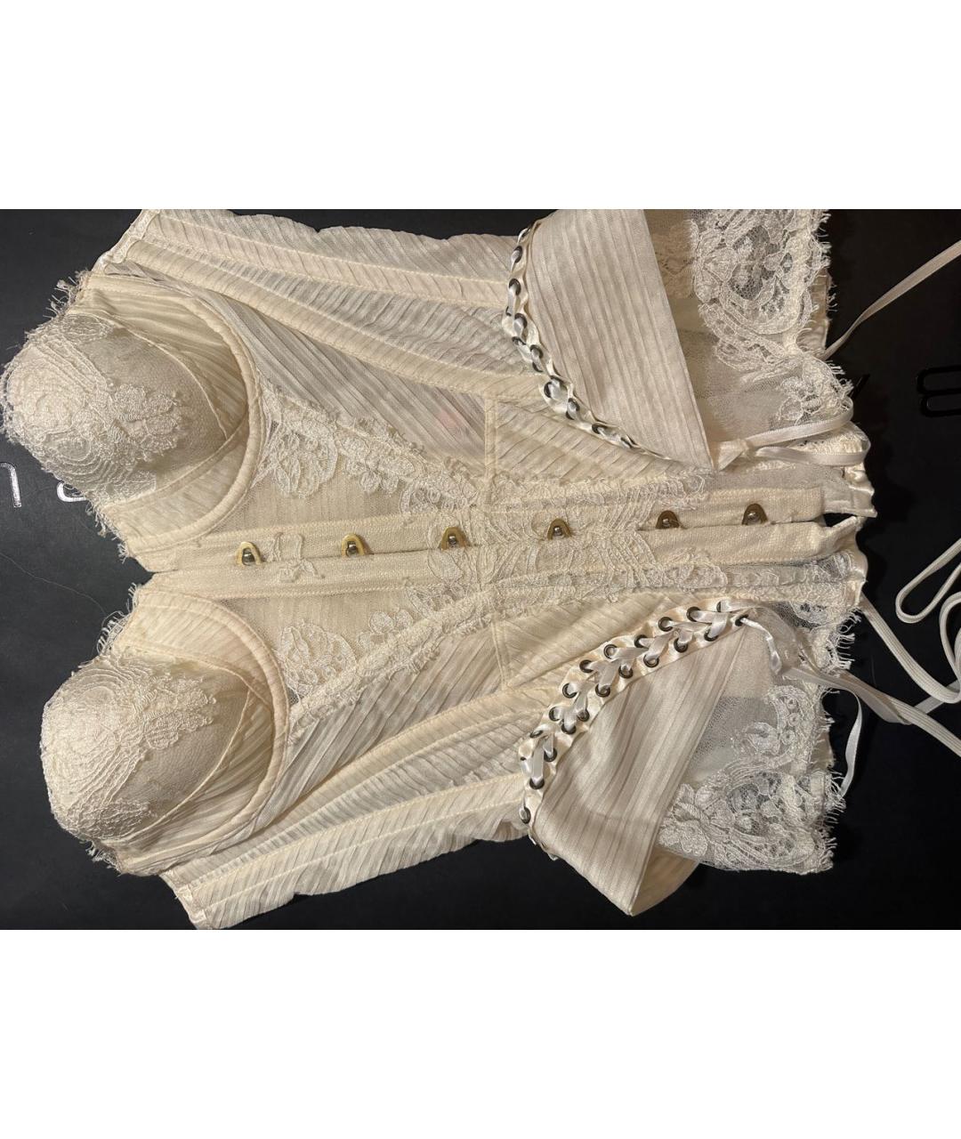 AGENT PROVOCATEUR Бежевый сетчатый корсет, фото 4