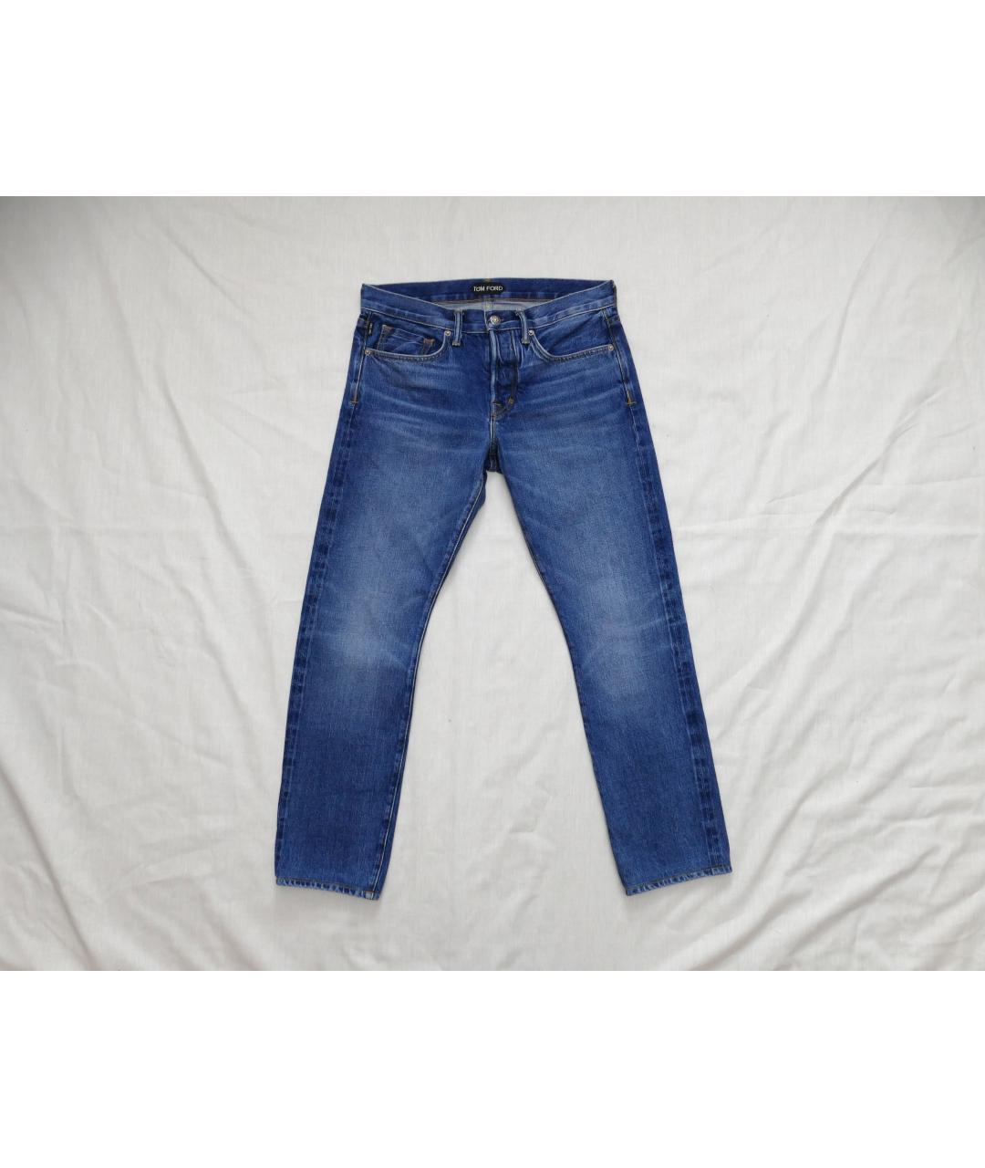 TOM FORD Голубые хлопковые джинсы скинни, фото 9
